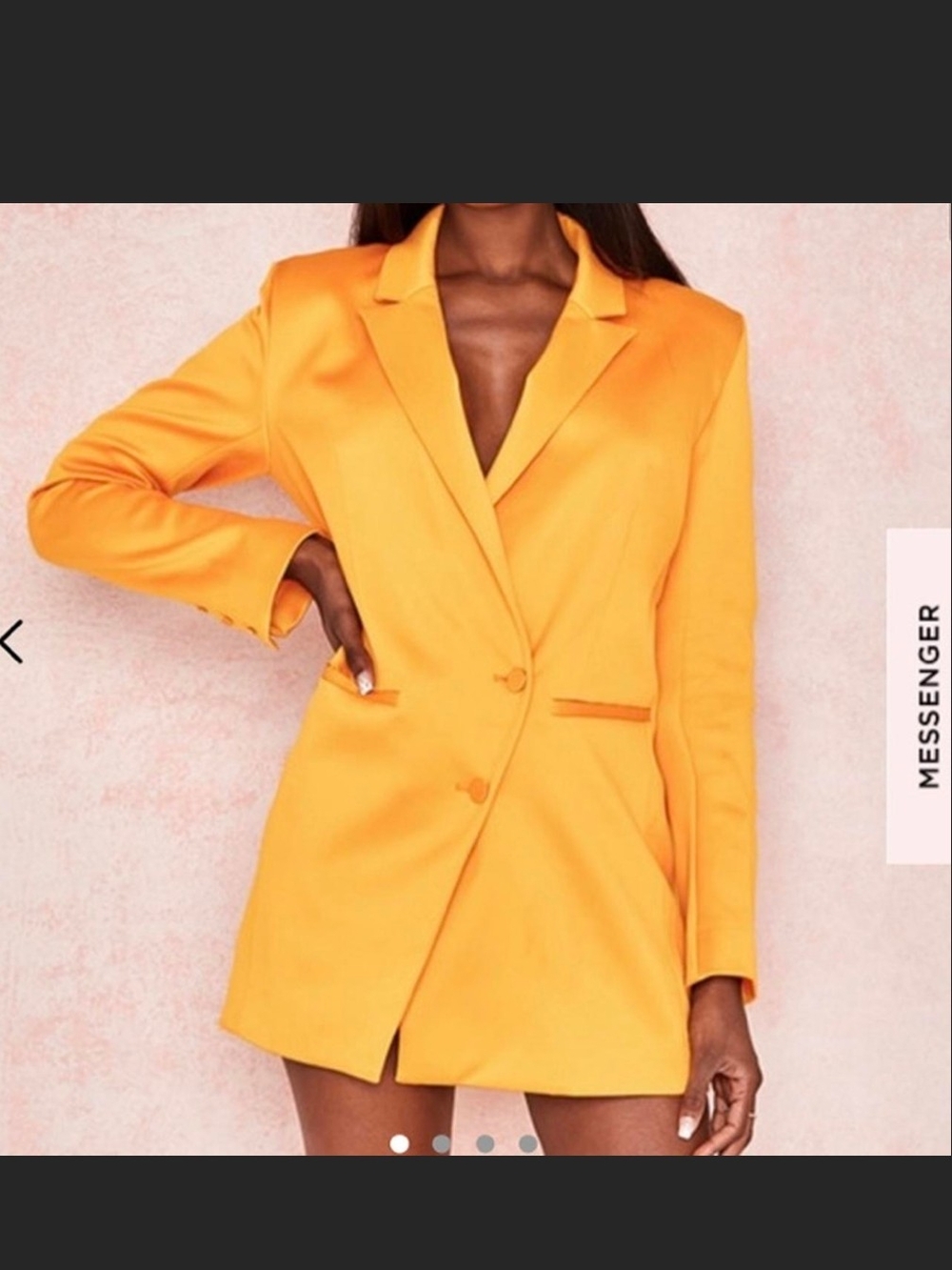 House of CB Mustard Tailored Long Sleeve Blazer